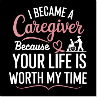 Caregiver Art For Men Women Medical Health Worker Caregiver Posters and Art